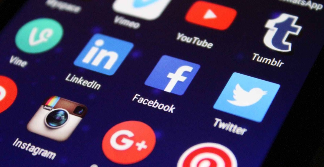 apps blur button close up